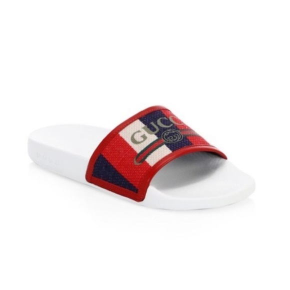 Gucci Pursuit Canvas Pool Slides - Picture 3 of 8